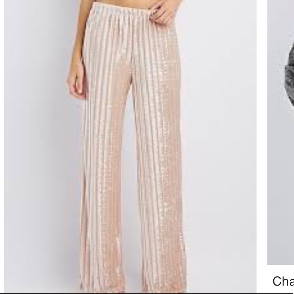 Charlotte Russe Pants - Charlotte Russe BNWT velvet pleated palazzo -L